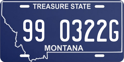 MT license plate 990322G