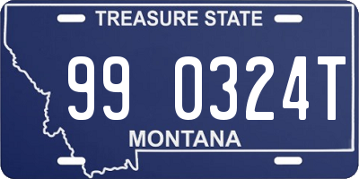 MT license plate 990324T