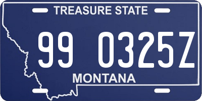 MT license plate 990325Z