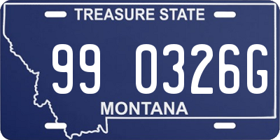 MT license plate 990326G