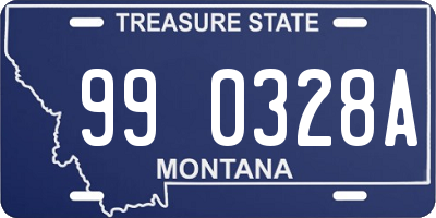 MT license plate 990328A