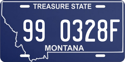 MT license plate 990328F