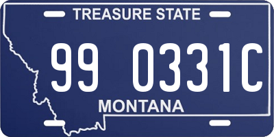 MT license plate 990331C