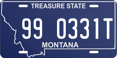 MT license plate 990331T