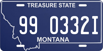 MT license plate 990332I