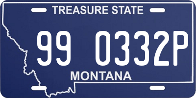 MT license plate 990332P