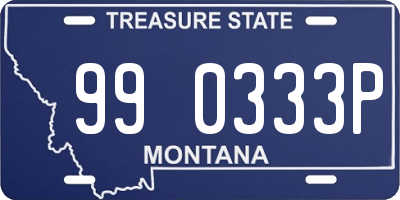 MT license plate 990333P