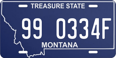 MT license plate 990334F