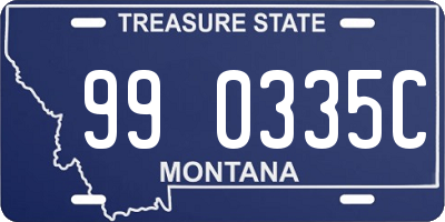 MT license plate 990335C