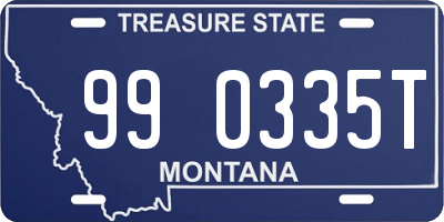 MT license plate 990335T