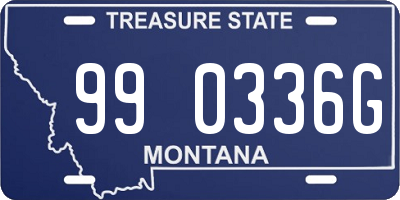 MT license plate 990336G