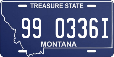 MT license plate 990336I