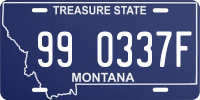 MT license plate 990337F