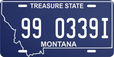 MT license plate 990339I