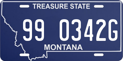 MT license plate 990342G