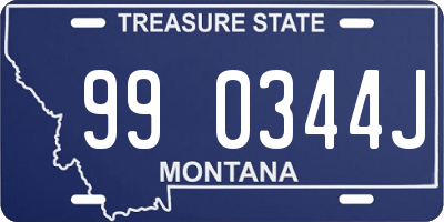 MT license plate 990344J