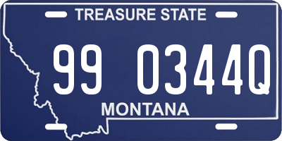 MT license plate 990344Q