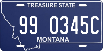 MT license plate 990345C