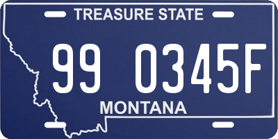 MT license plate 990345F