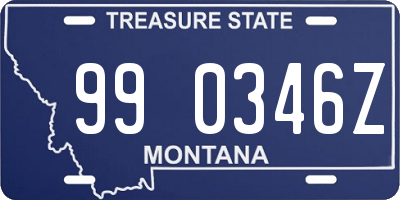 MT license plate 990346Z