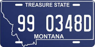 MT license plate 990348D