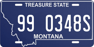 MT license plate 990348S