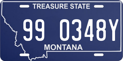 MT license plate 990348Y