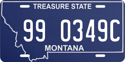 MT license plate 990349C