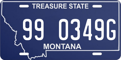 MT license plate 990349G