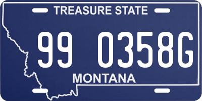 MT license plate 990358G