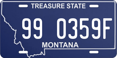 MT license plate 990359F