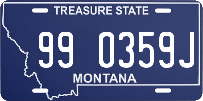 MT license plate 990359J