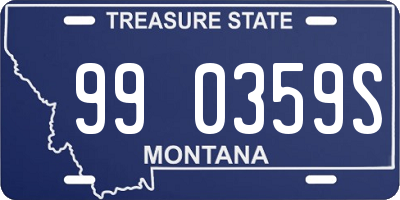 MT license plate 990359S