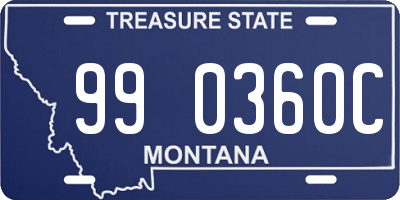 MT license plate 990360C