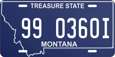 MT license plate 990360I