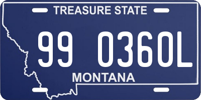 MT license plate 990360L