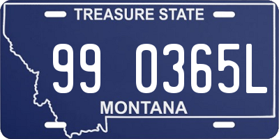 MT license plate 990365L