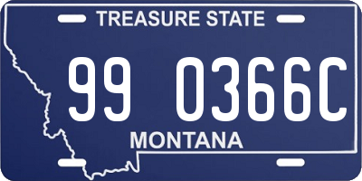 MT license plate 990366C