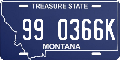 MT license plate 990366K