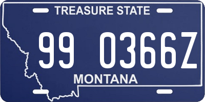 MT license plate 990366Z