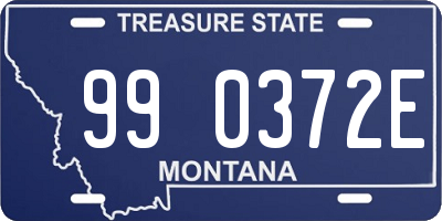 MT license plate 990372E