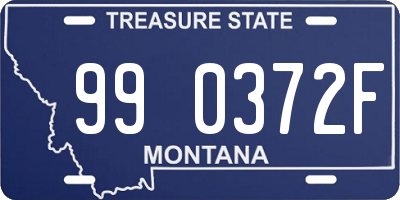 MT license plate 990372F