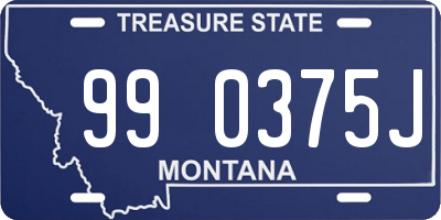 MT license plate 990375J