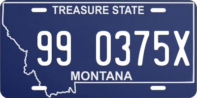 MT license plate 990375X