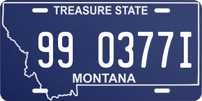 MT license plate 990377I