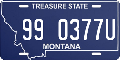 MT license plate 990377U