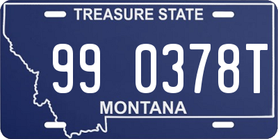 MT license plate 990378T