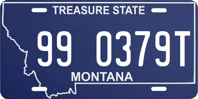 MT license plate 990379T