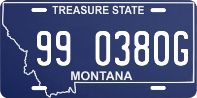 MT license plate 990380G