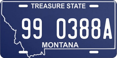 MT license plate 990388A
